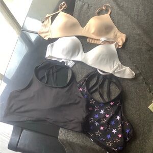 Kids sports bras XXL and training bras 36A bundle